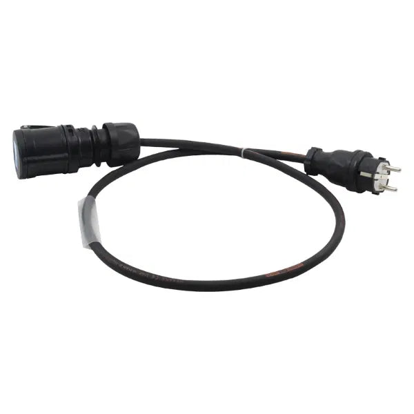 Schuko Plug to PCE 16A Black Socket 1m Cable