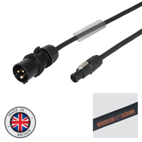 3m 2.5mm 16A Male powerCON TRUE1 TOP