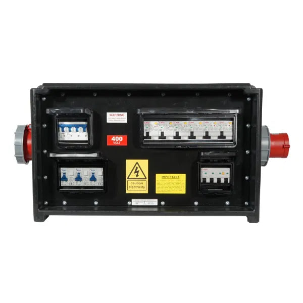 MERZ Distribution Box 63A 3PH In/Thru to 32A/16A RCBO