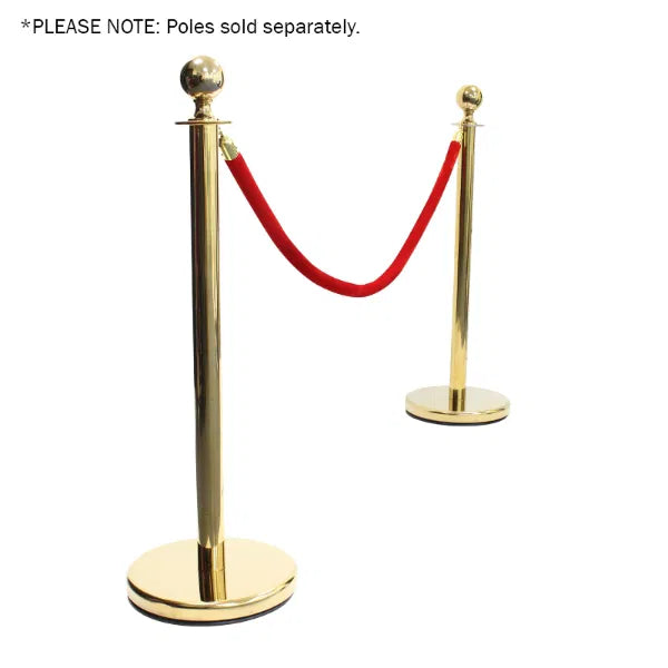 Gold Barrier Rope, Red Velvet