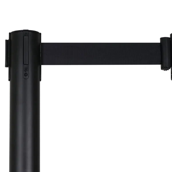 Retractable Barriers - Black Pole / Black Strap (Set of 2)