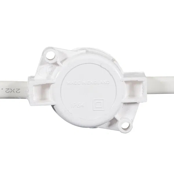 10m BC Heavy Duty White Rubber Festoon, 0.33m Spacing