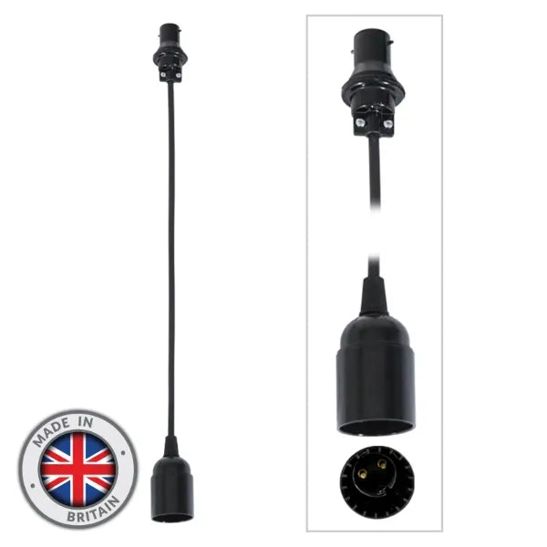 0.5m BC Festoon Pendant - B22 Lamp Holder