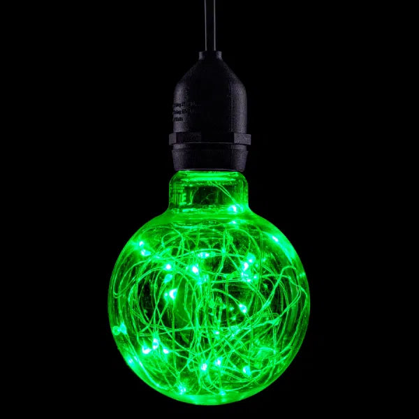 1.7W LED G95 ES Poly Star Polycarbonate Lamp, Green