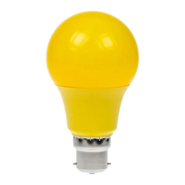 6W Dimmable LED Polycarbonate GLS Lamp, BC Yellow
