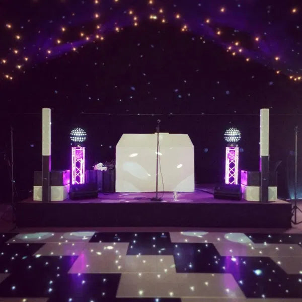 White Starlit Dance Floor System 18ft x 18ft