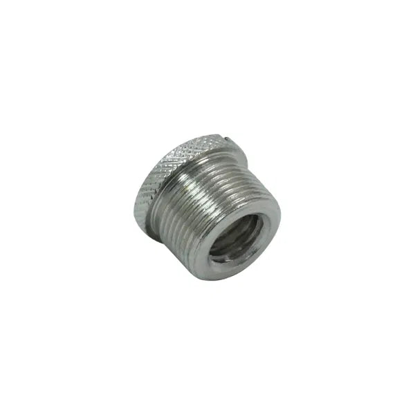 3/8" Female to 5/8" Male Microphone Thread Adaptor, Knurled