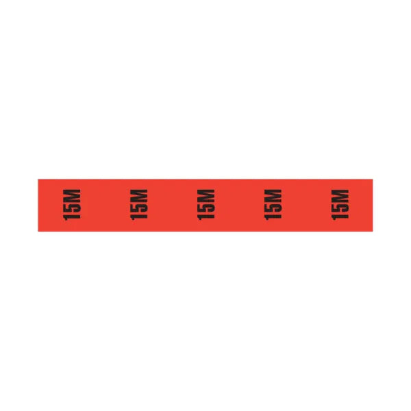 Cable Length ID Tape 24mm x 33m - 15m Red