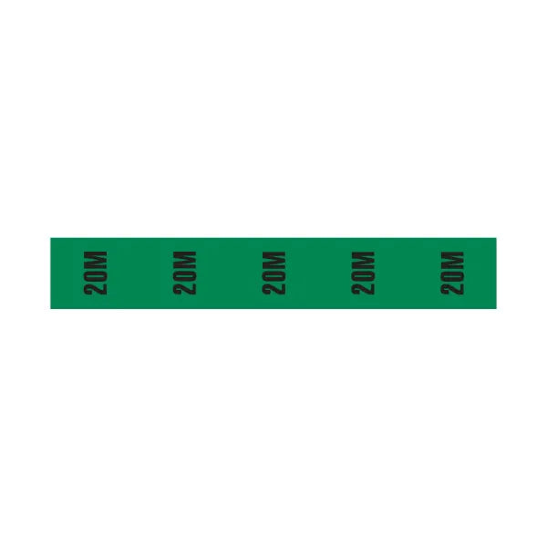 Cable Length ID Tape 24mm x 33m - 20m Green