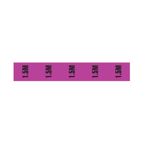 Cable Length ID Tape 24mm x 33m - 1.5m Bright Pink
