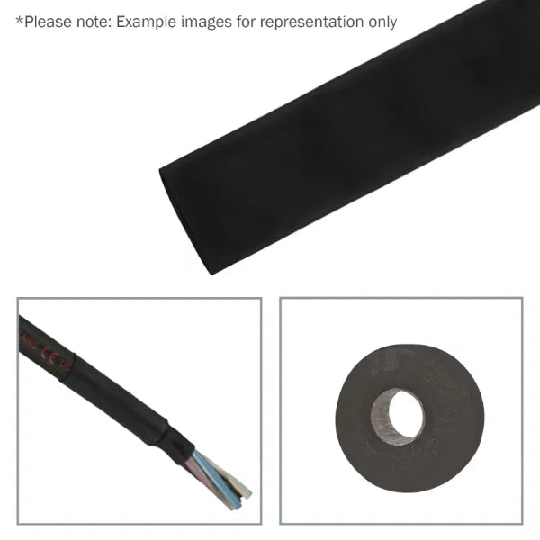 50.8mm (2") Heatshrink Tubing, 2:1 Black, 25m