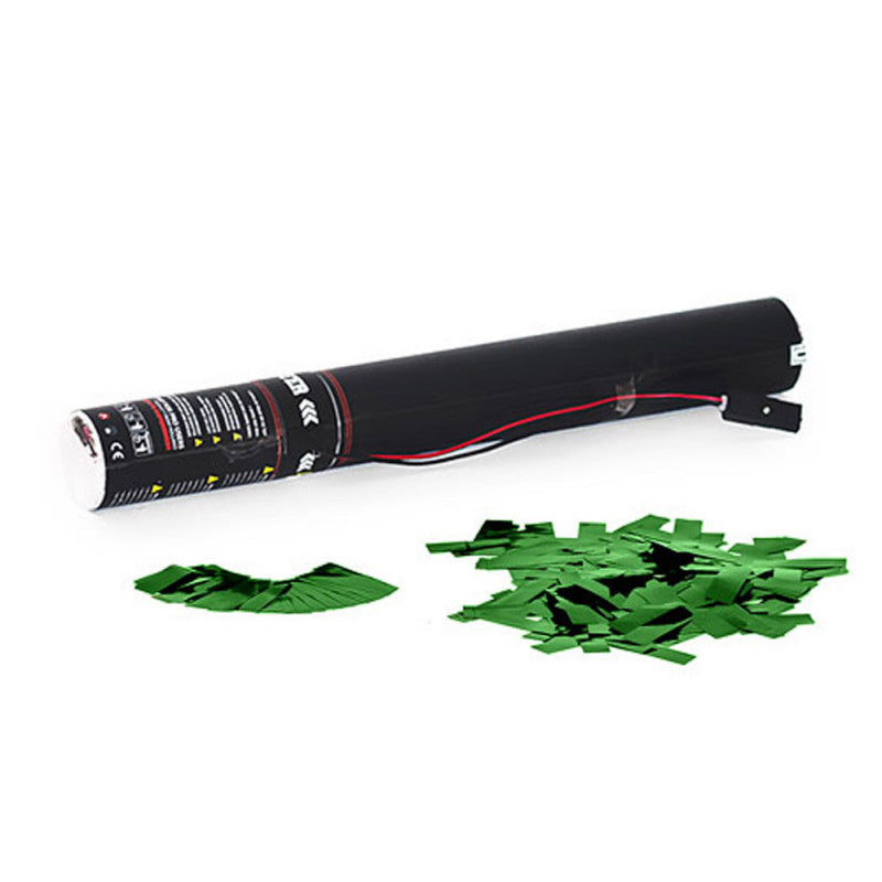 Electric Confetti Cannon 50cm - Green Metallic