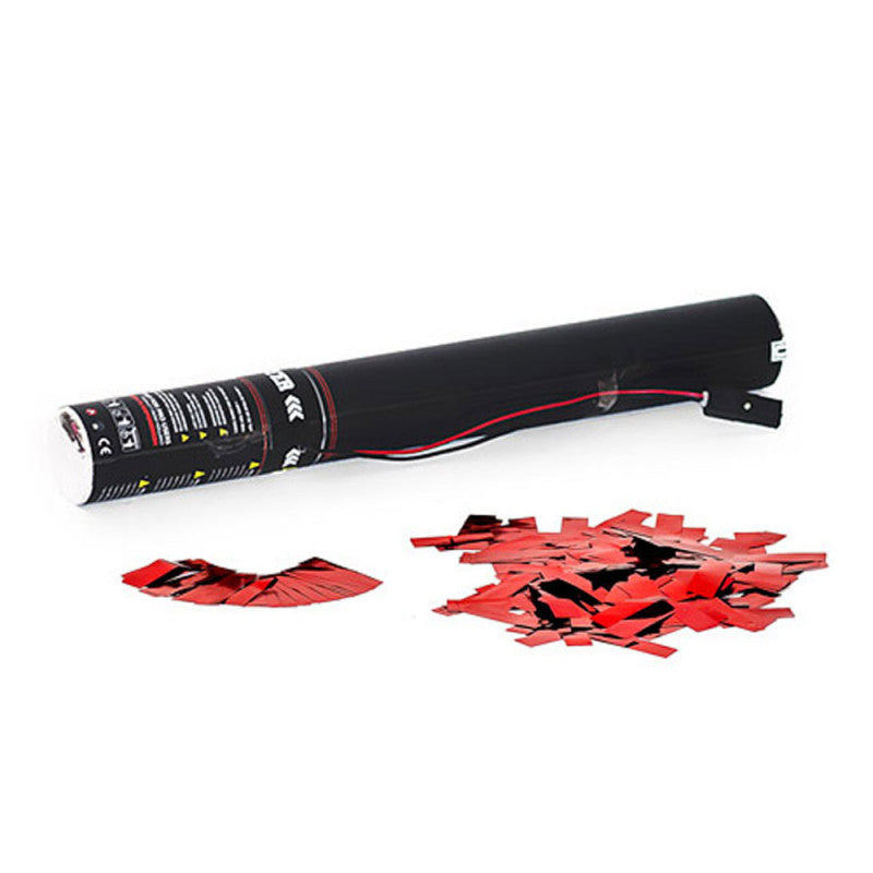 Electric Confetti Cannon 50cm - Red Metallic
