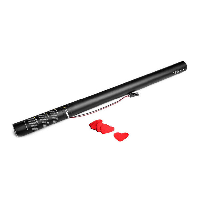 Electric Confetti Cannon 80cm - Red Hearts