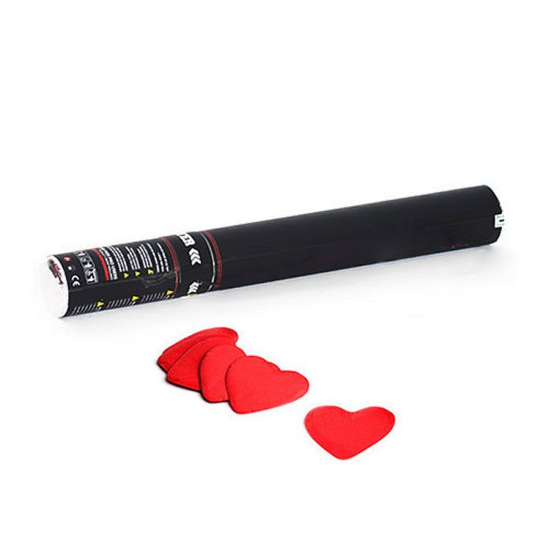 Handheld Confetti Cannon 50cm - Red Hearts