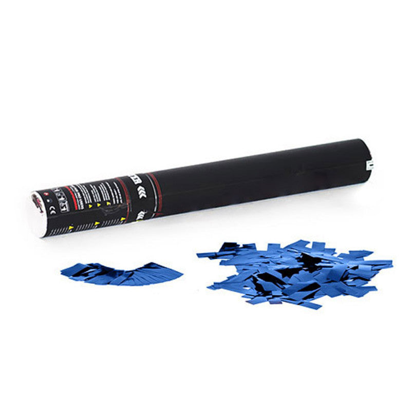 Handheld Confetti Cannon 50cm - Blue Metallic