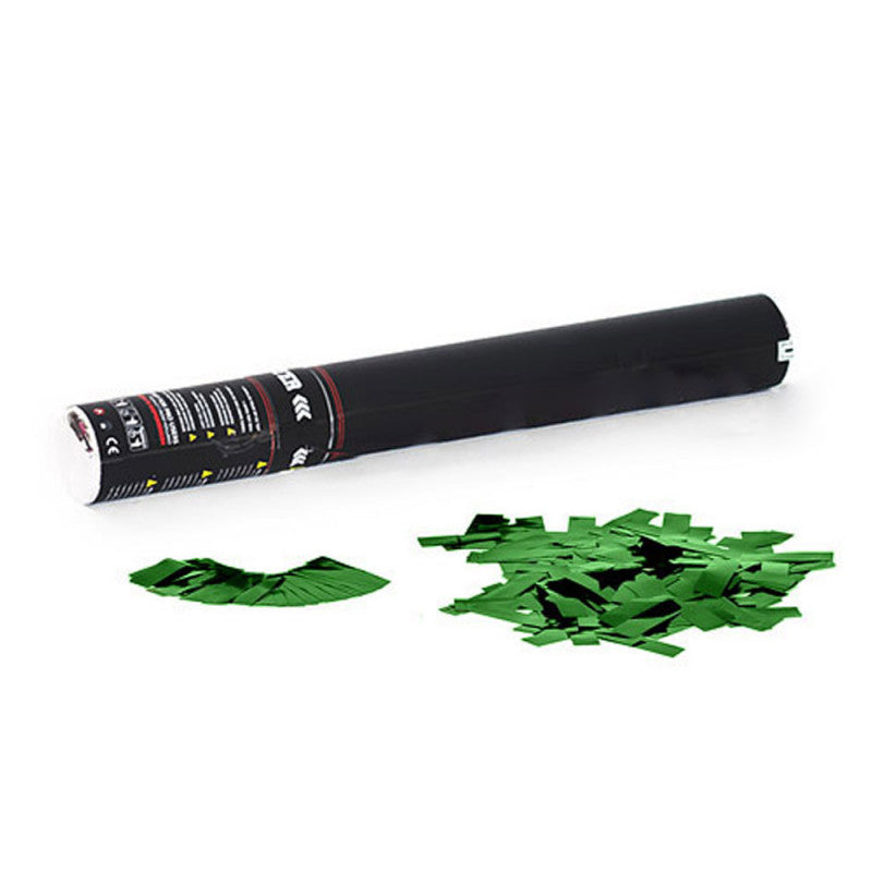 Handheld Confetti Cannon 50cm - Green Metallic