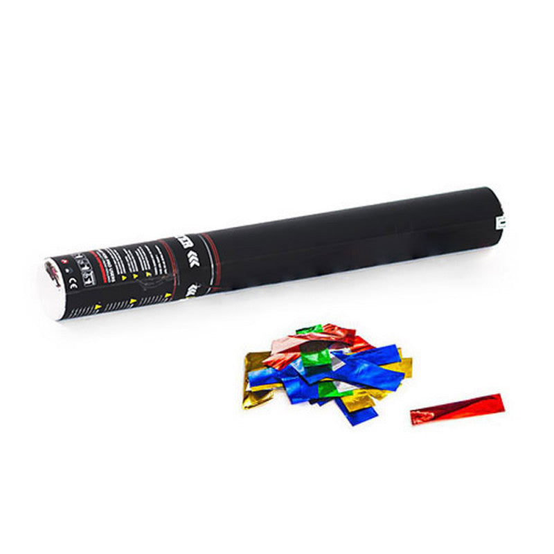 Handheld Confetti Cannon 50cm - Multicolor Metallic