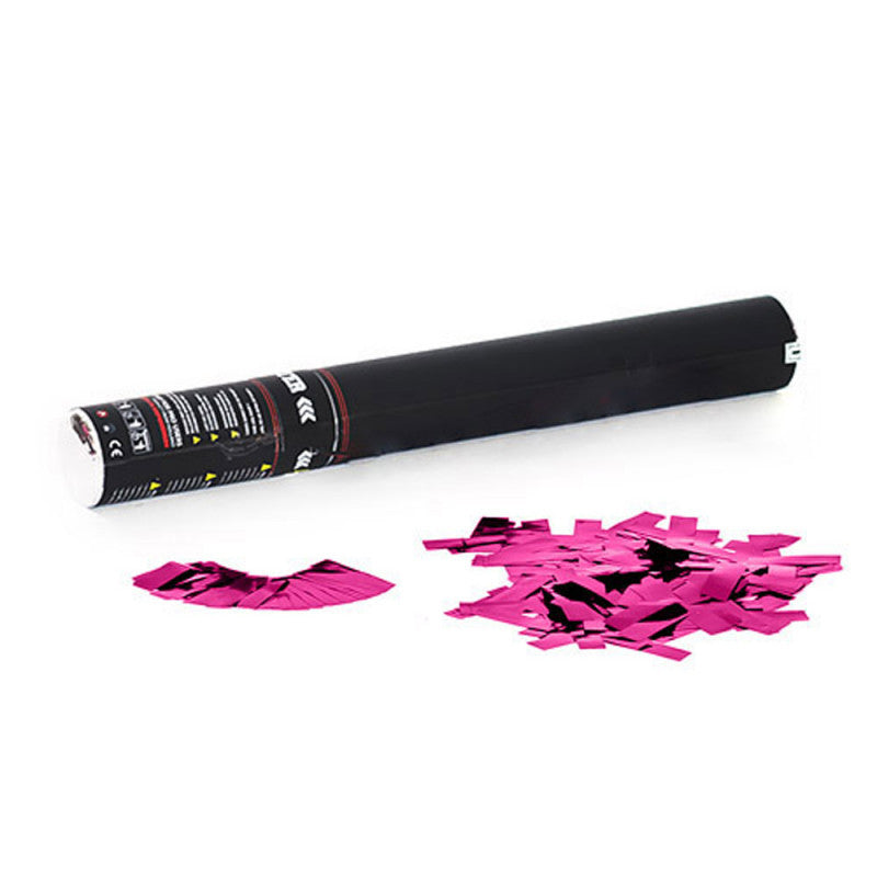 Handheld Confetti Cannon 50cm - Pink Metallic