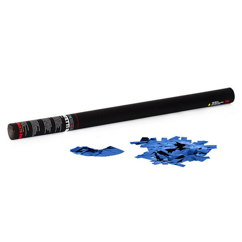 Handheld Confetti Cannon 80cm - Blue Metallic
