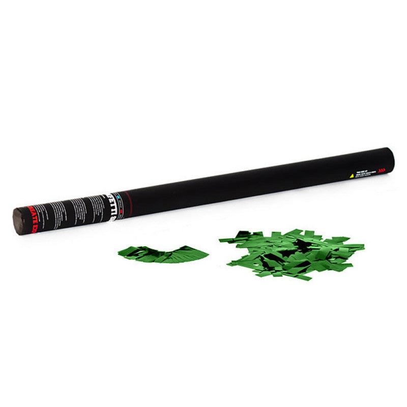 Handheld Confetti Cannon 80cm - Green Metallic