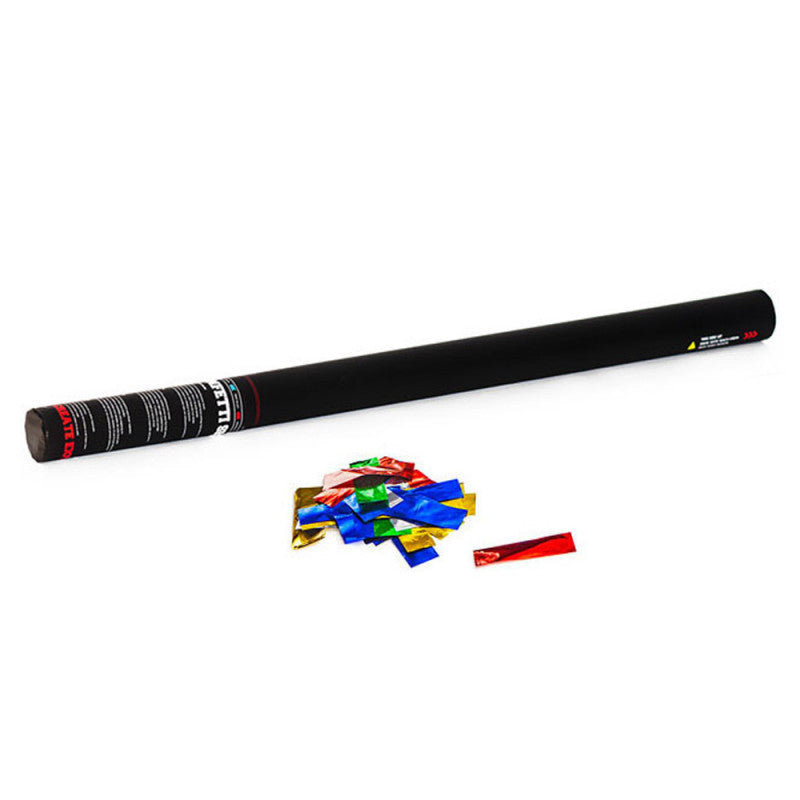 Handheld Confetti Cannon 80cm - Multicolor Metallic