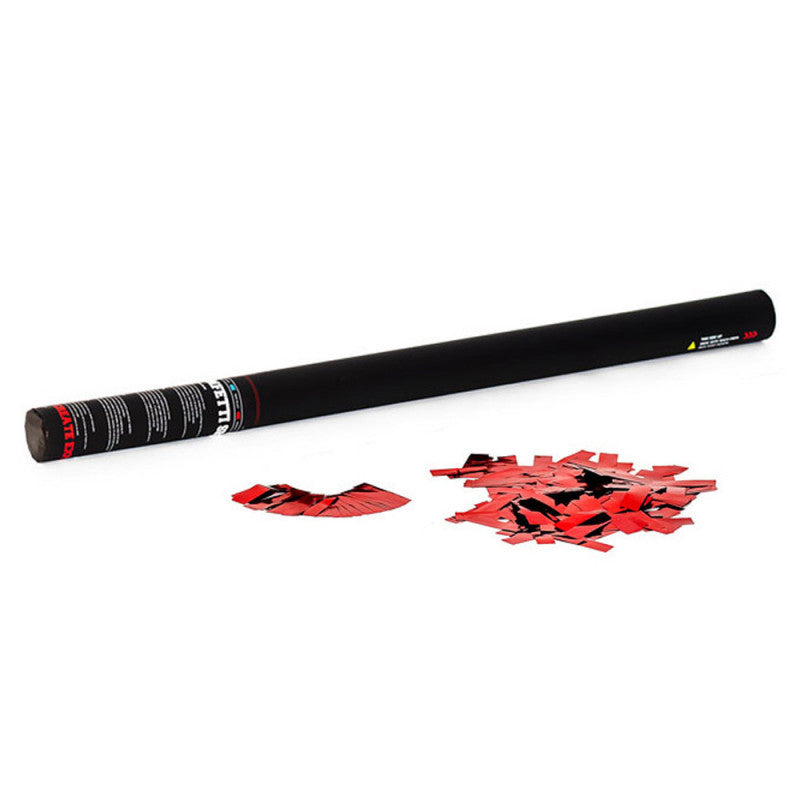 Handheld Confetti Cannon 80cm - Red Metallic