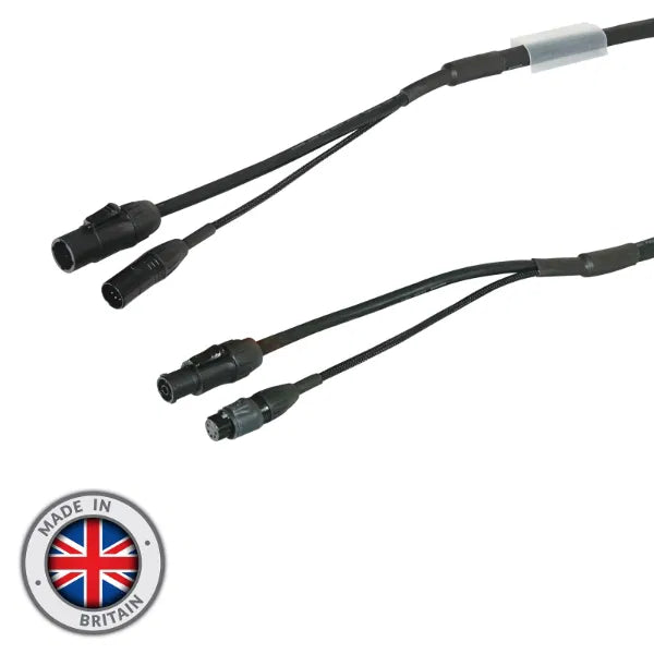 2m Combi 2.5mm IP65 Seetronic TR1 Power/ 5-Pin DMX Cable