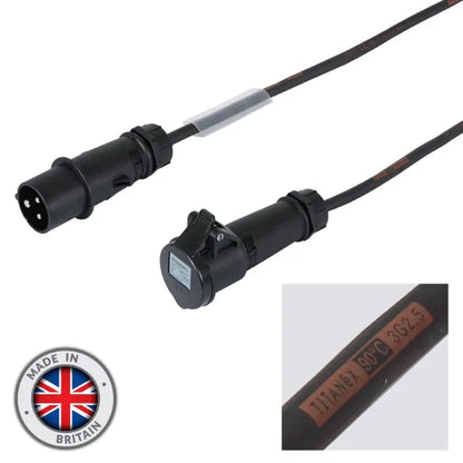 1m 2.5mm 16A Male ? 16A Female Cable, Mennekes