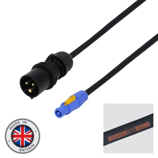 1m 2.5mm 16A Male powerCON Cable
