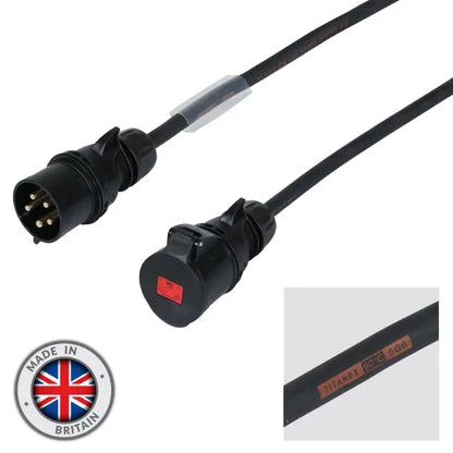 10m 32A Male - 32A Female 3PH 6mm 5C Cable