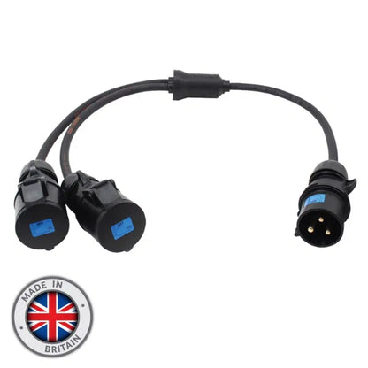 Moulded Y Split - 4mm 32A 1PH Connectors