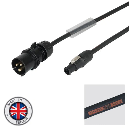 1m 2.5mm 16A Male powerCON TRUE1 TOP