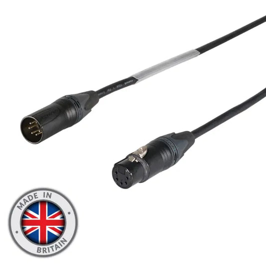 25m 5-Pin Neutrik Male XLR - 5-Pin Female XLR DMX Cable