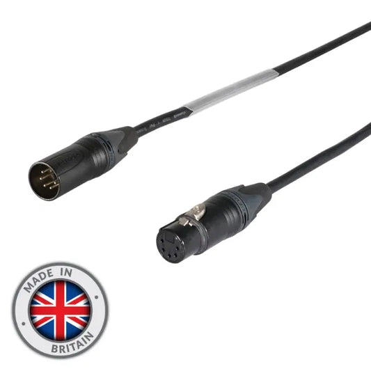 100m 5-Pin Neutrik Male XLR - 5-Pin Female XLR DMX Cable