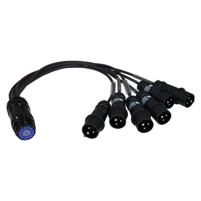 16A Mennekes Male - Socapex 19-Pin Female 1.5mm Fan-In Cable