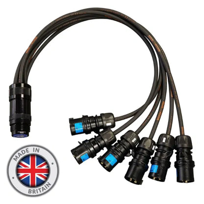 16A Male - Socapex 19-Pin Female 2.5mm Fan-In Cable