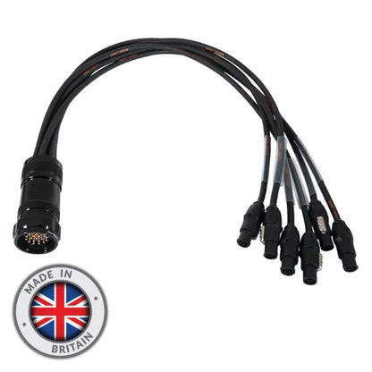 Socapex 19-Pin Male powerCON TRUE1 2.5mm Fan-Out Cable