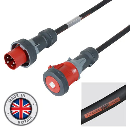 30m 63A Male - 63A Female 3PH 16mm 5C Cable, Mennekes