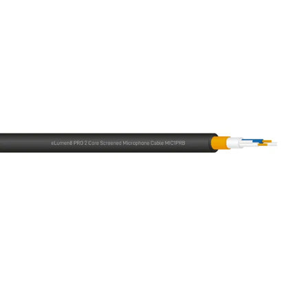 PRO Screened 2 Core Microphone Cable MIC1PRB, 100m Drum Black