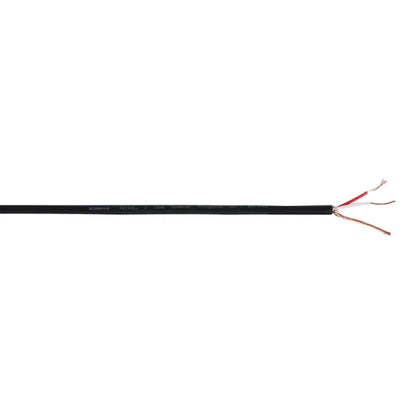 INSTALL Screened 2 Core Microphone Cable MIC1PRB, 100m Drum Black
