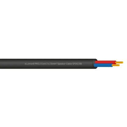 PRO 2 Core 2 x 2.5mm Speaker Cable SP2X2.5B, 100m Drum Black