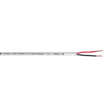 INSTALL LSZH 2 Core 2 x 1.5mm2 Speaker Cable SP2X1.5W, 500m Drum White
