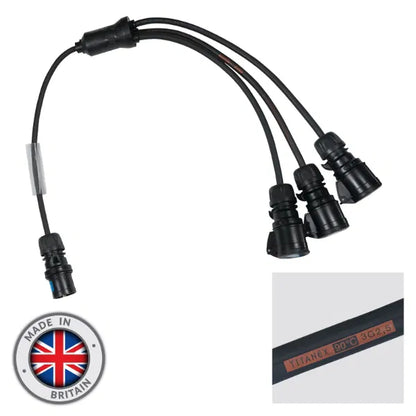 Moulded 3 Way Y Split - 2.5mm 16A PCE Connectors
