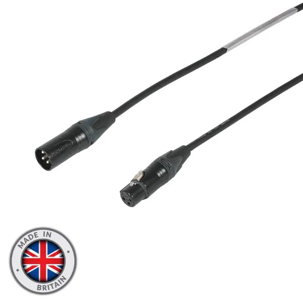 2m 3-Pin Neutrik Male XLR - 3-Pin Female XLR DMX Cable