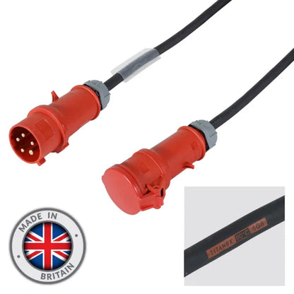 50m 32A Male - 32A Female 3PH 6mm 5C Cable, Mennekes