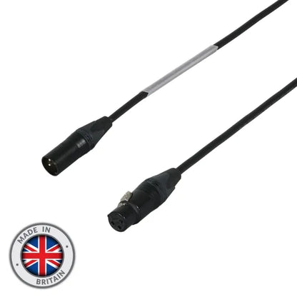 0.5m Neutrik XLR Male ? XLR Female Microphone Cable, Black