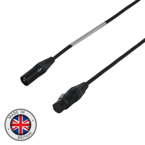 2m Neutrik XLR Male ? XLR Female Microphone Cable, Black