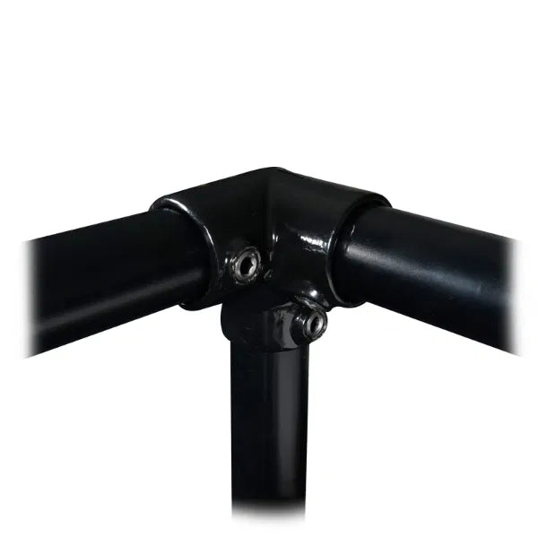 3 Way 90 Degree Elbow Black Key Clamp