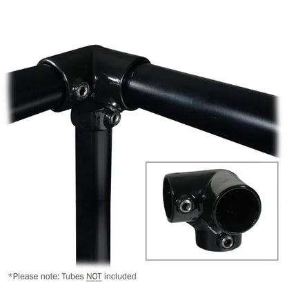 3 Way 90 Degree Elbow Black Key Clamp